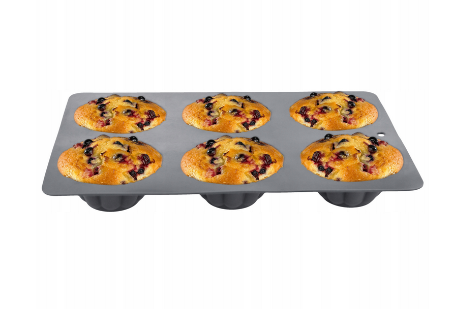 Foremki silikonowe do babeczek blacha 6 szt