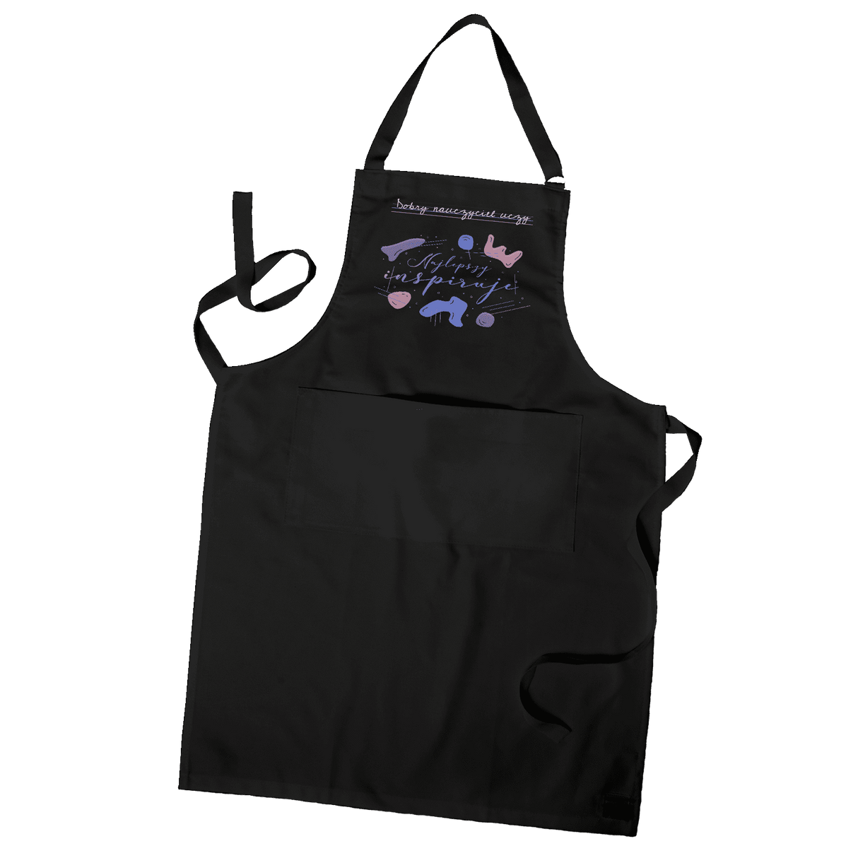 Prezent na dzień nauczyciela fartuch DOBRY NAUCZYCIEL UCZY NAJLEPSZY INSPIRUJE