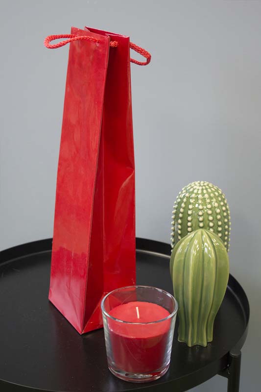 Torba laminowana z uchwytem sznurkowym 110x90x400mm Czerwona