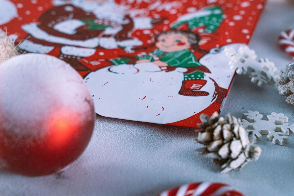 Torba papierowa świąteczna 180x80x220mm Czerwona Mikołaj Elf