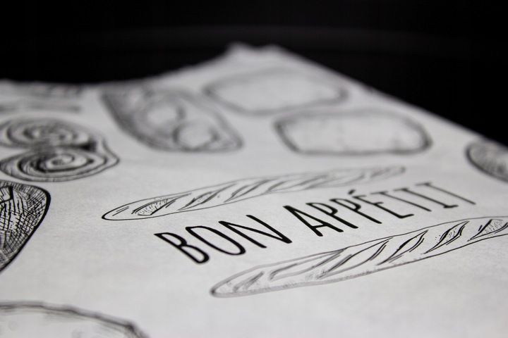 Torba fałdowa 120x210mm z nadrukiem Bon Appetit