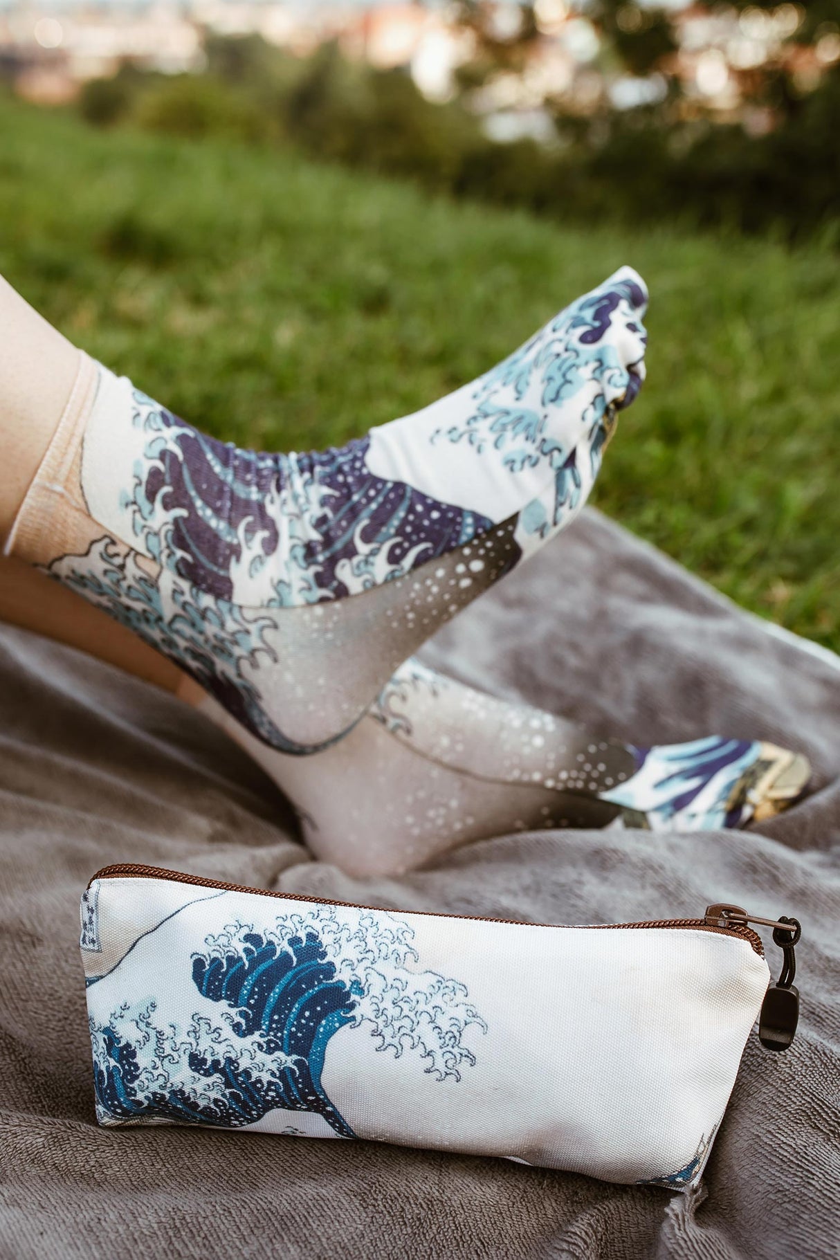 Piórnik szkolny fale kanagawa