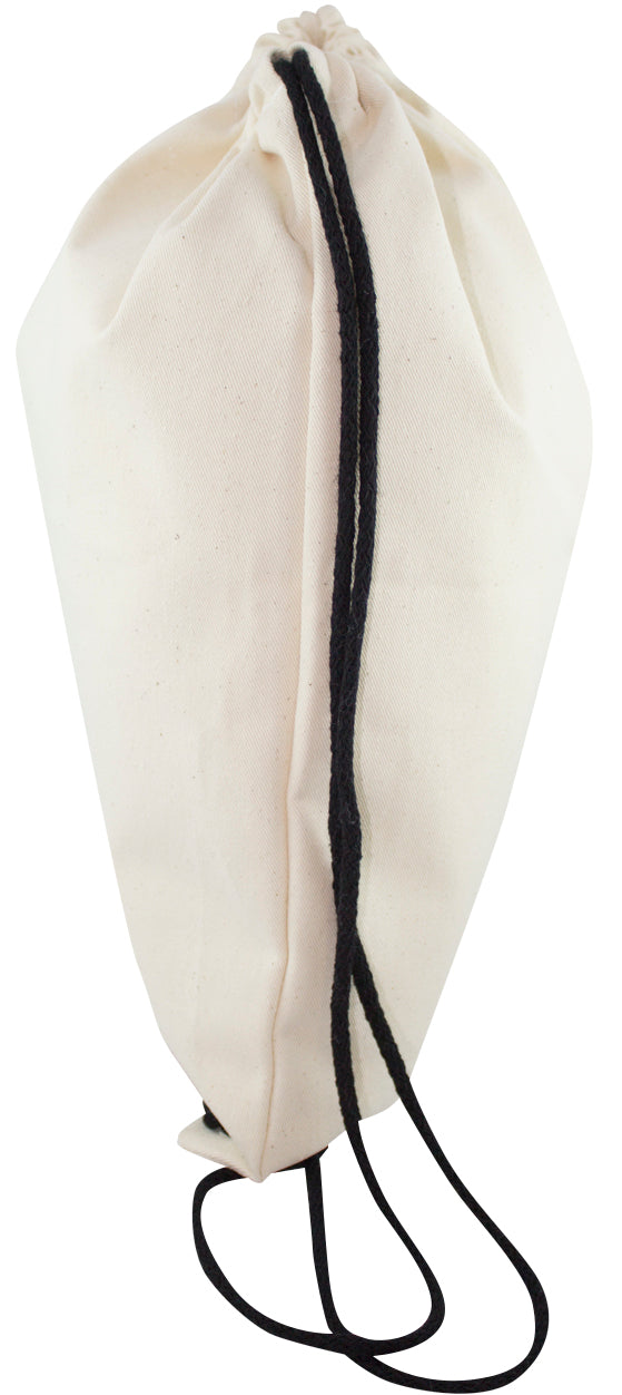Plecak worek bawełniany 340x400mm Ecru z czarnym sznurkiem
