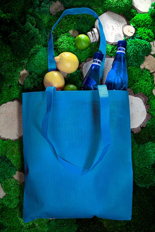 Torba polipropylenowa Niebieska 360x420mm Uchwyt: 70cm