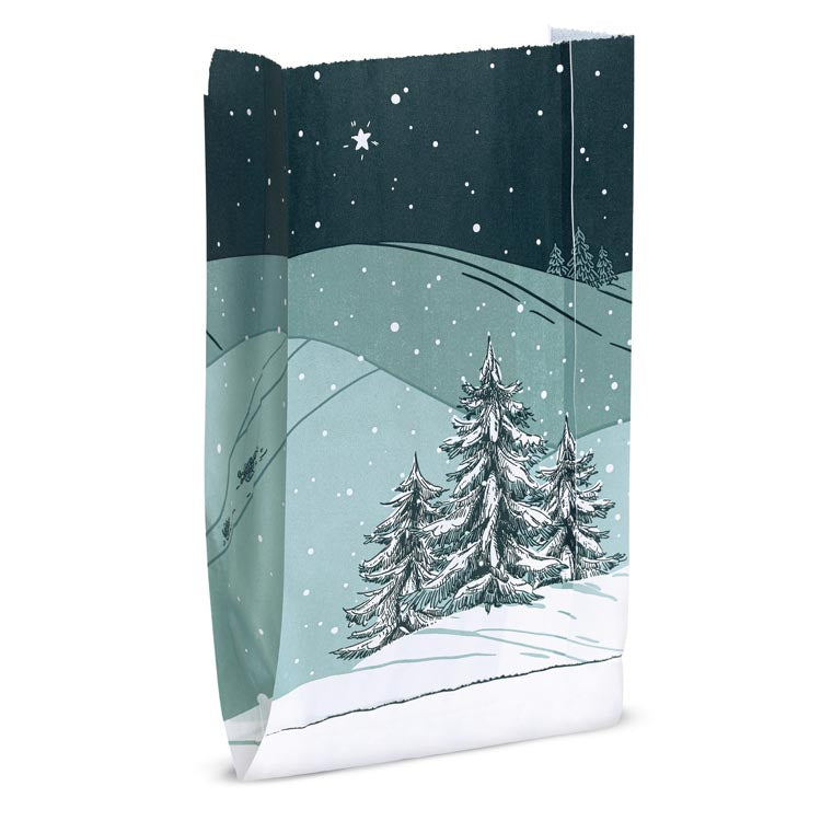 Torby papierowa świąteczne 120x50x220mm Choinka 25szt.