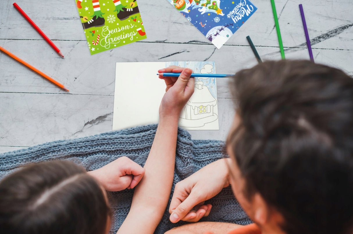 Świąteczne Kolorowanki dla Dzieci Zestaw 6 szt.