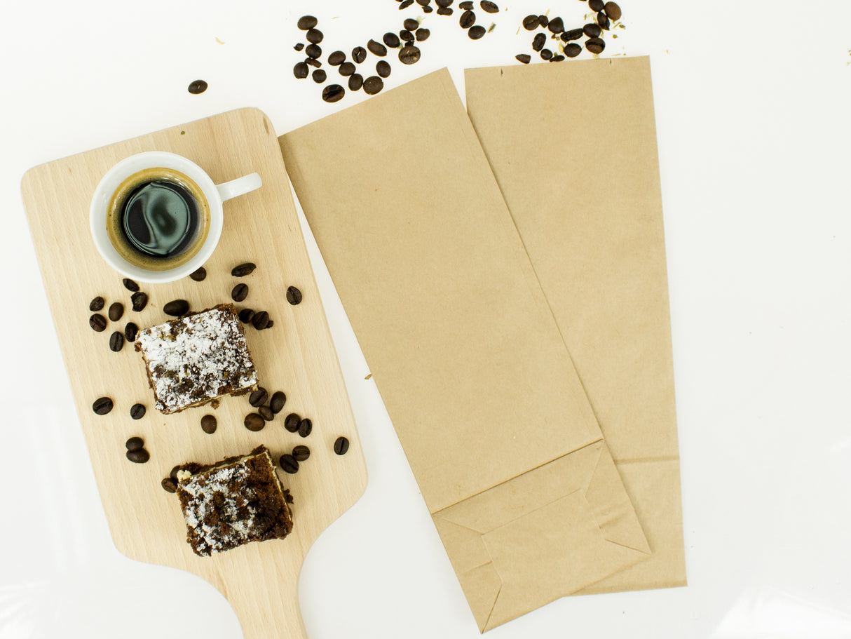 Torba papierowa klockowa 100x70x260mm Brązowa 1000szt.