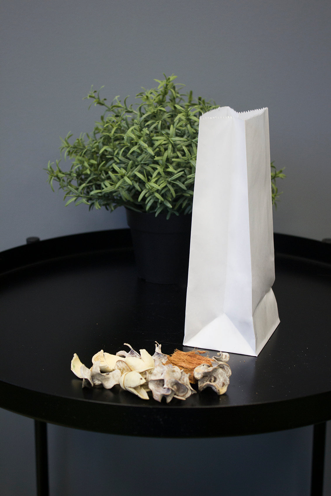 Torba papierowa klockowa 80x65x190mm Biała 1000szt.