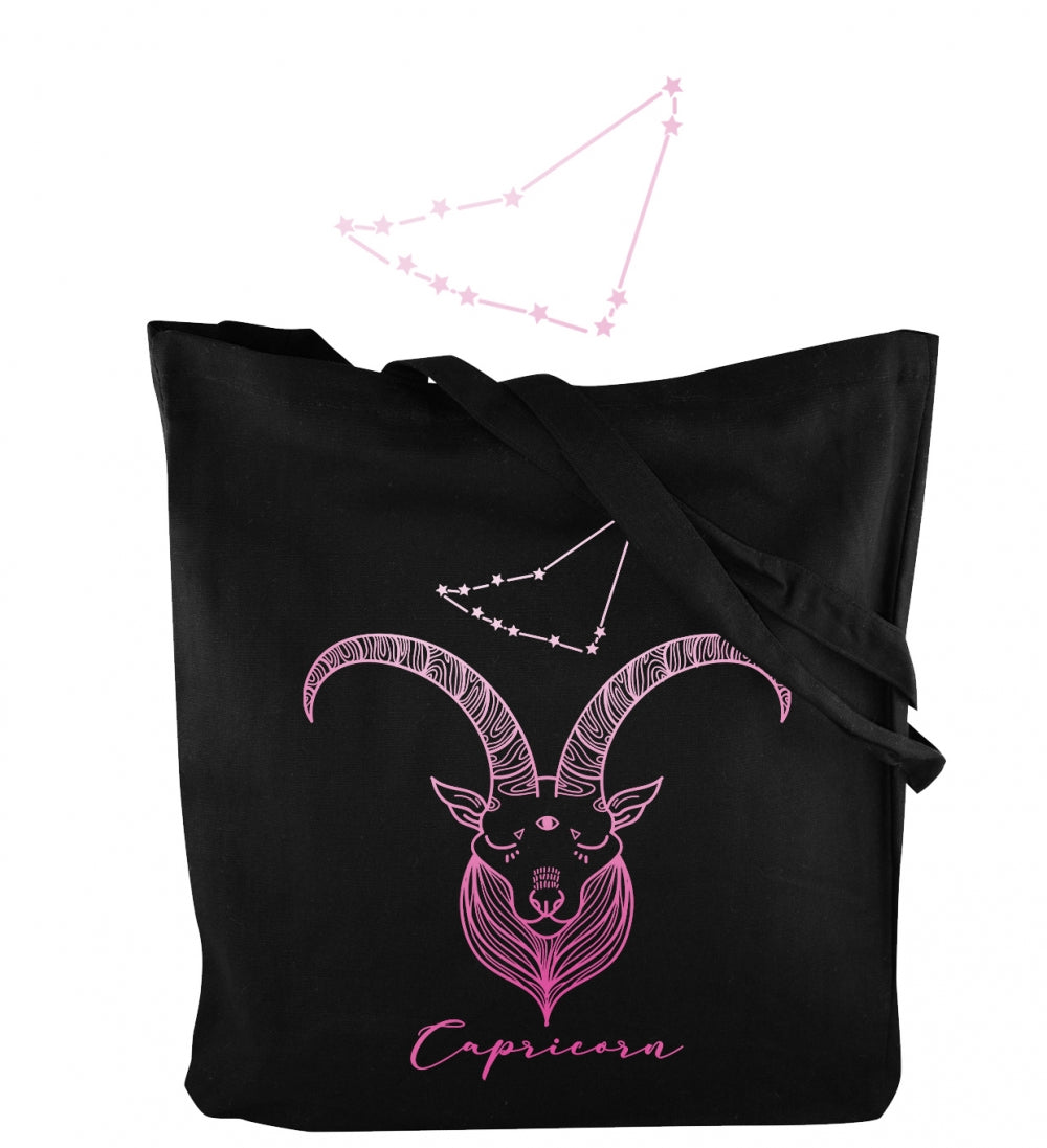 Torba bawełniana z nadrukiem Czarna KOZIOROŻEC