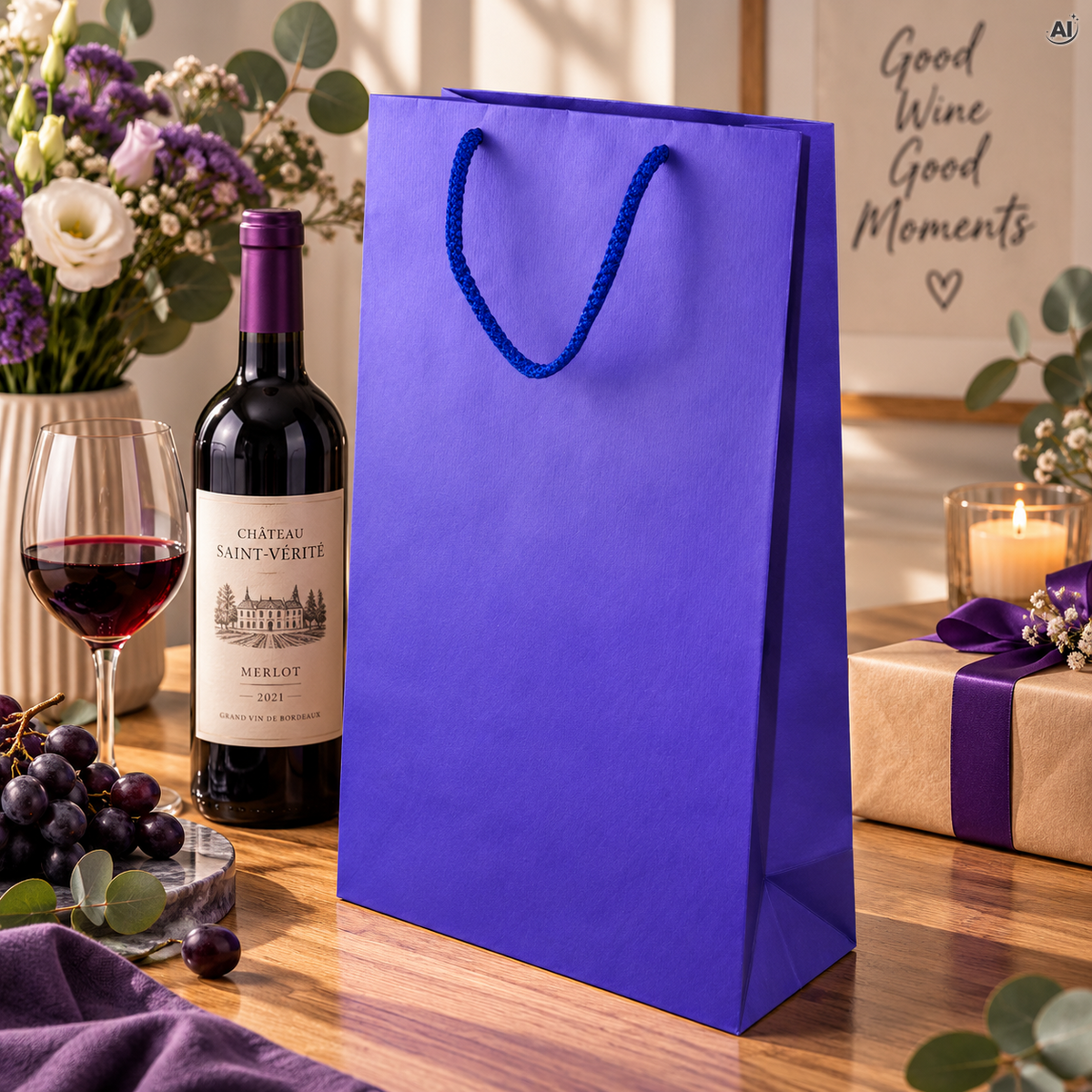 ECO Prestige Paper Bag 300x100x400mm - Navy Blue