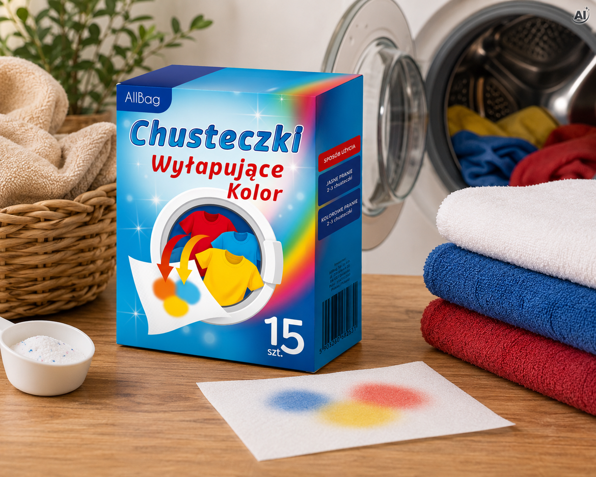Chusteczki do prania wyłapujące kolor 15szt.