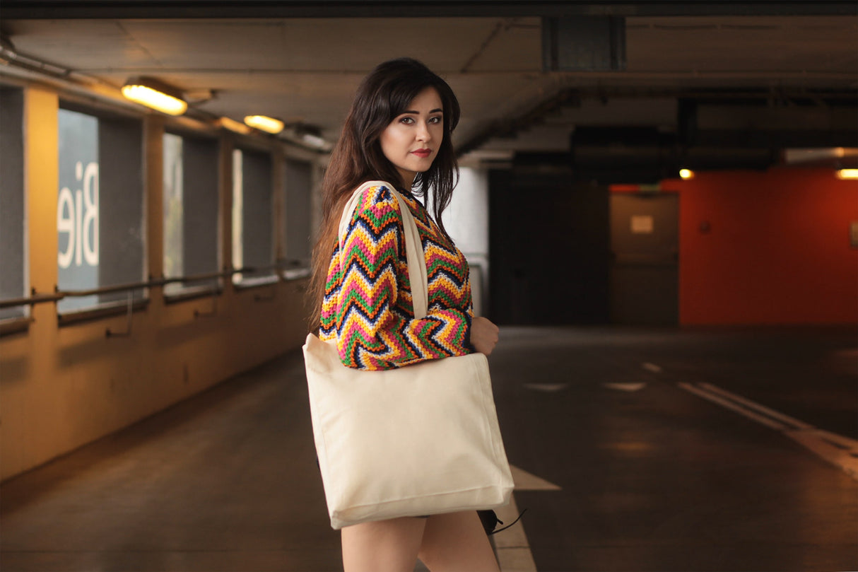 Torba bawełniana 380x80x80x420mm Ecru Uchwyt: 70cm