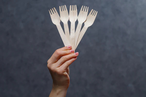 Ekologiczny widelec drewniany 16cm 100szt