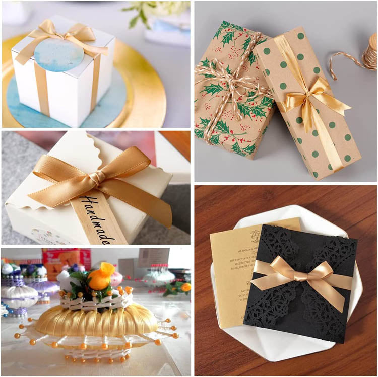 Tasiemka satynowa ZŁOTA 12mm