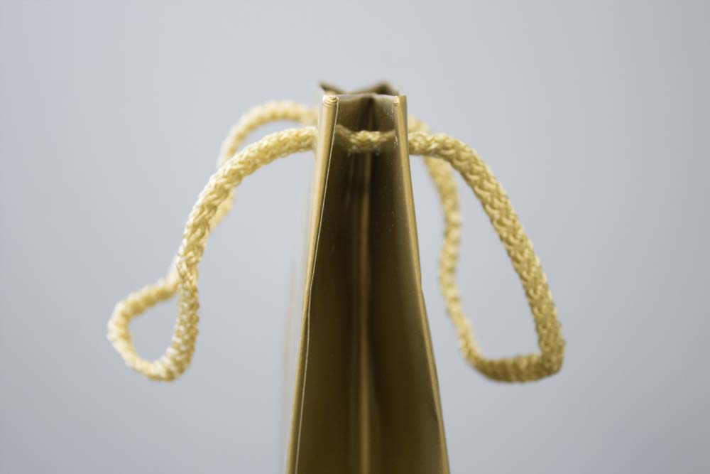 Torba laminowana z uchwytem sznurkowym 110x90x400mm Złota