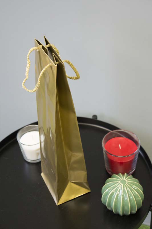 Torba laminowana z uchwytem sznurkowym 110x90x400mm Złota