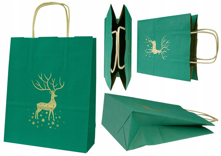 Torba papierowa świąteczna RENIFER 180x80x225mm