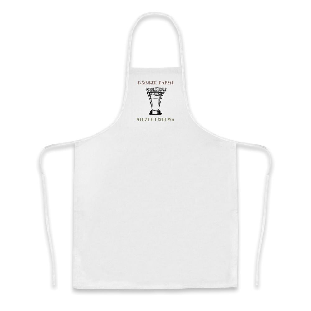 Fartuch bawełniany z nadrukiem - Nie mogę uszczęśliwić wszystkich