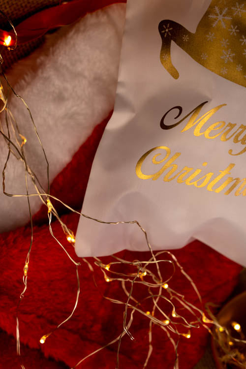 Woreczek poliestrowy 17x36cm Merry Christmas Renifer