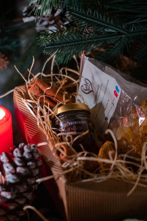 Kosz prezentowy MIÓD HERBATA CYTRYNA POMARAŃCZA