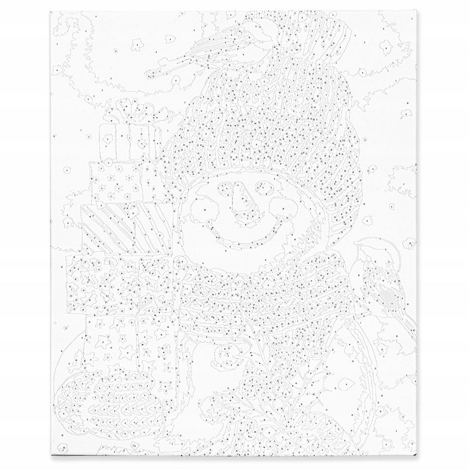 Malowanie po Numerach Bałwan 40x50 cm