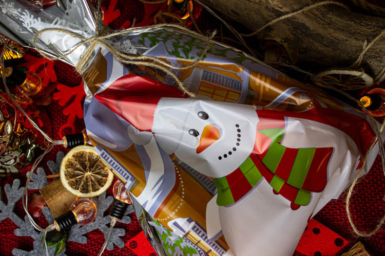 Worki celofanowe świąteczne folijki BAŁWAN 250x400mm 10szt.