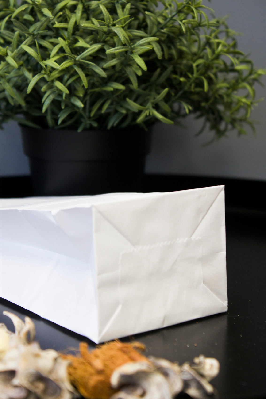 Torba papierowa klockowa 80x65x190mm Biała 1000szt.