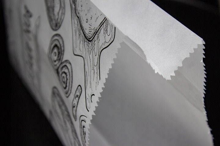 Torba fałdowa 120x210mm z nadrukiem Bon Appetit