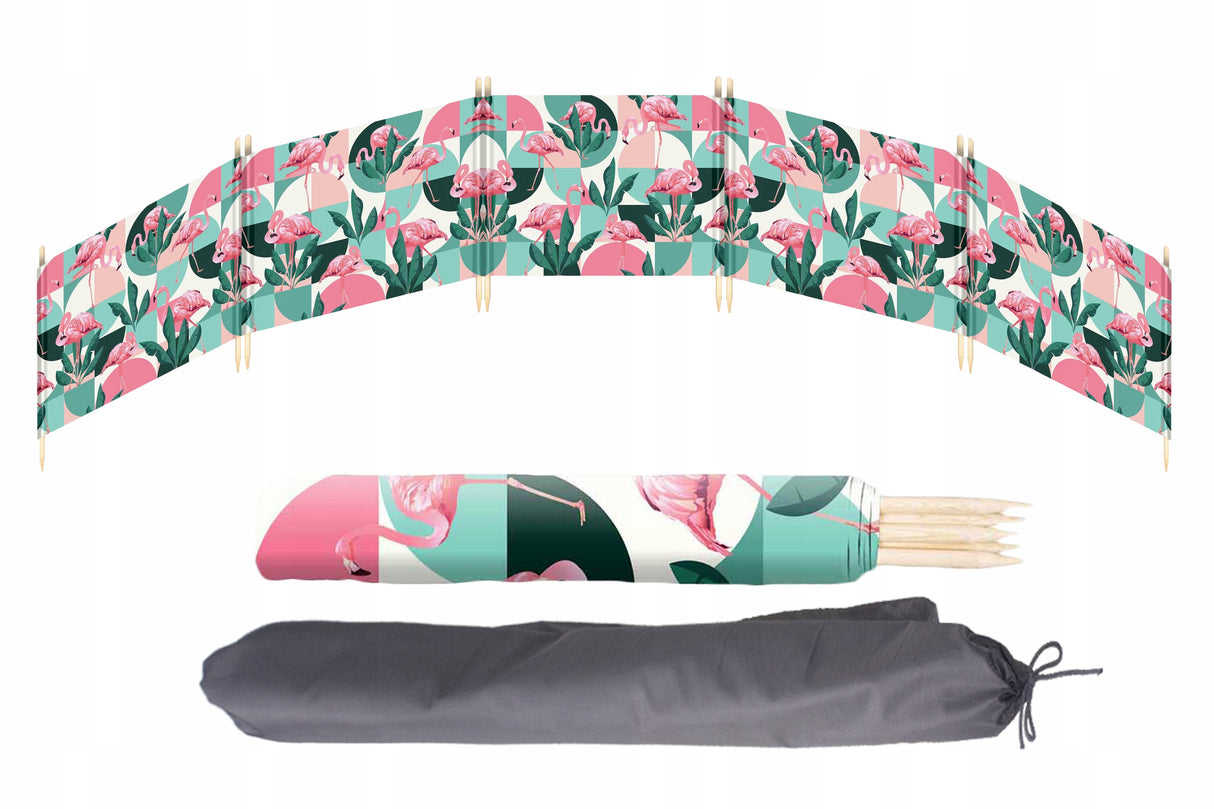Parawan plażowy 5M FLAMINGI