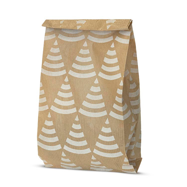 Torba papierowa świąteczna 120x210mm Choinki 50szt.