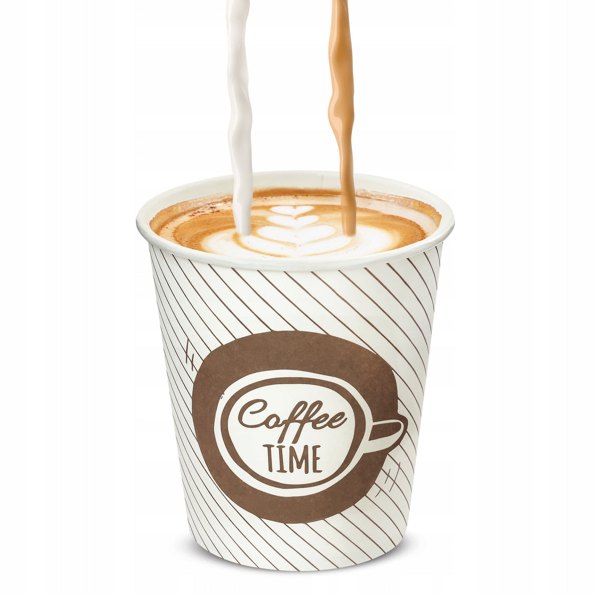 Kubeczki papierowe zestaw ABSTRAKCJA 250ml 100szt.