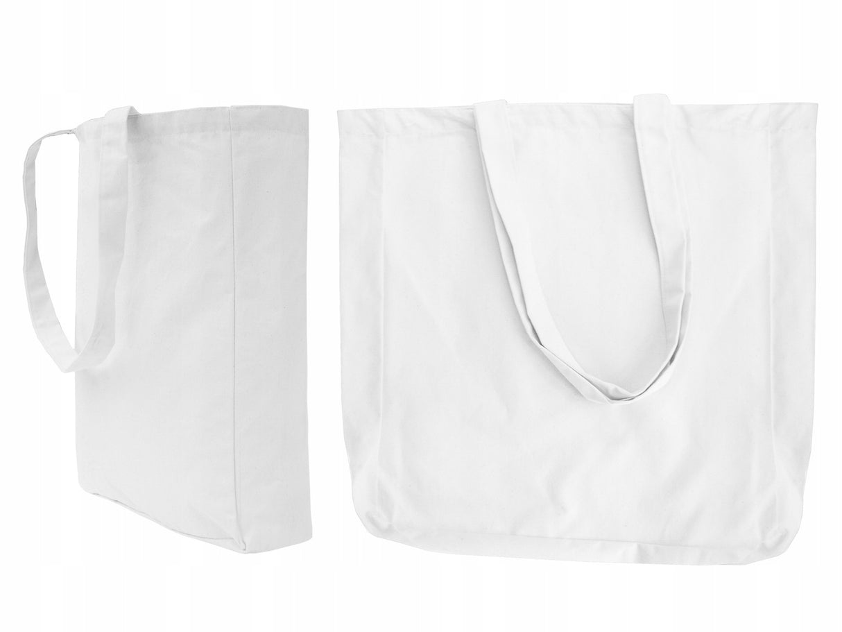 Torba bawełniana 380x80x80x420mm Biała Uchwyt: 70cm