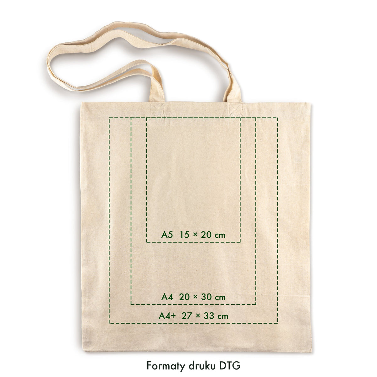 Torba bawełniana z dnem i bokami z nadrukiem 380×80×80×420 mm