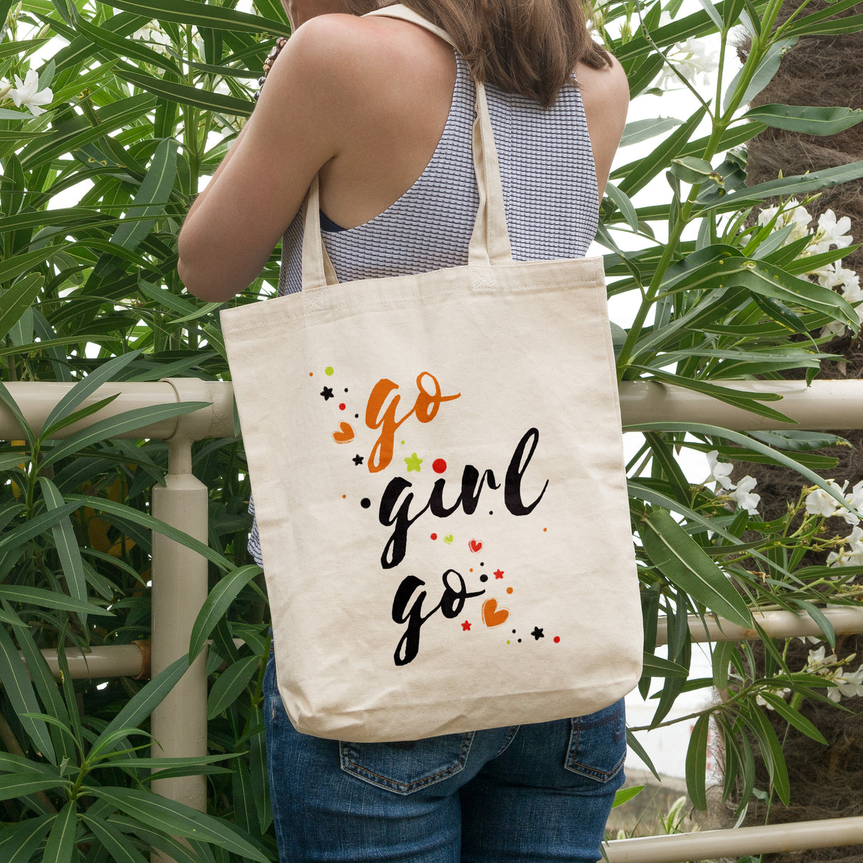 Prezent na Dzień Kobiet - Torba z nadrukiem ecru