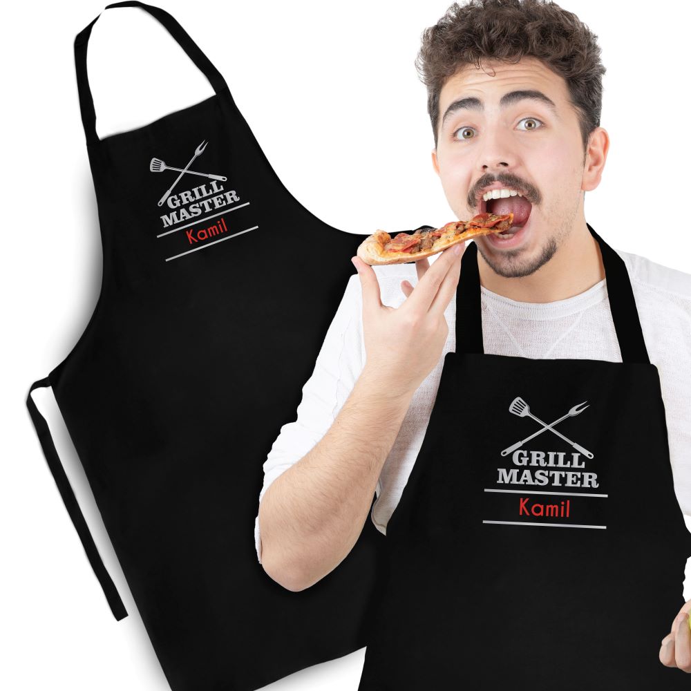 Fartuch kuchenny bawełniany GRILL MASTER + IMIĘ