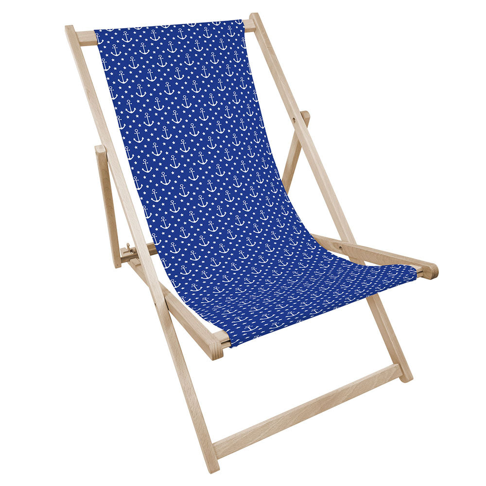 Leżak drewniany z nadrukiem KOTWICE