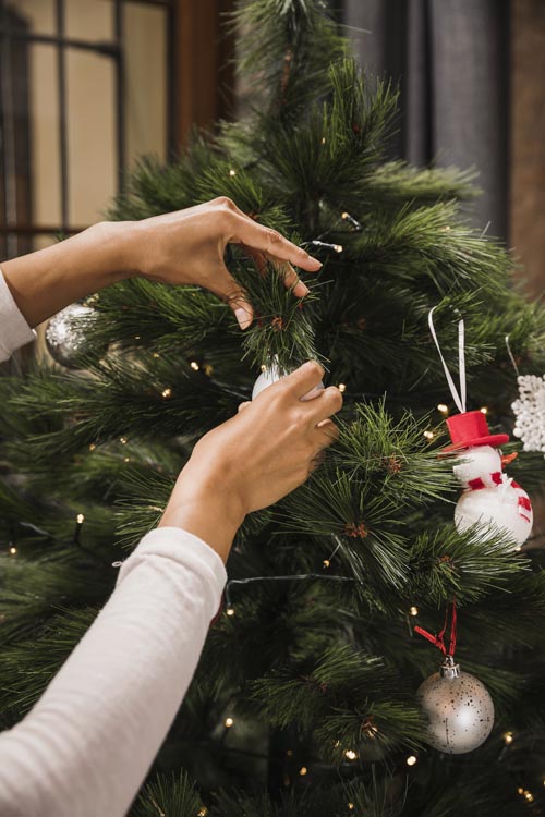 Kurtyna świetlna na choinkę LED z pierścieniem 3m