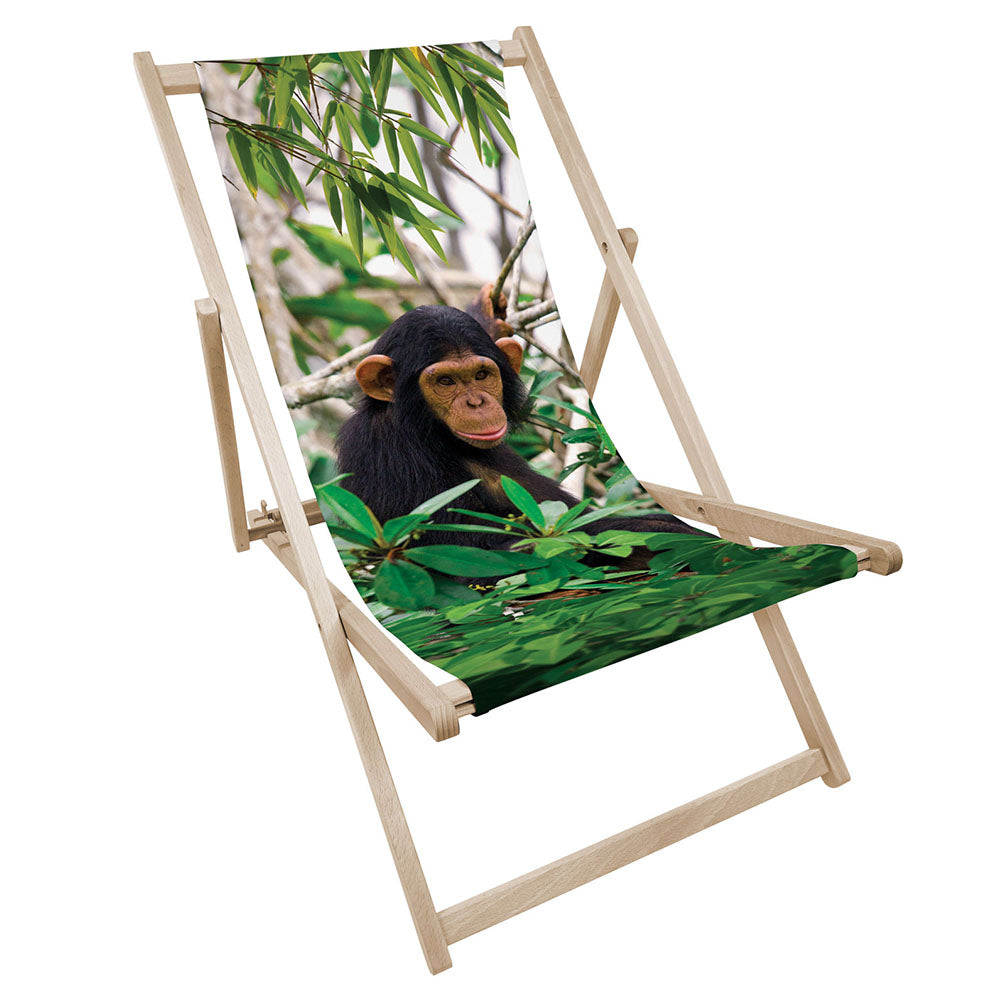 Leżak drewniany z nadrukiem MAŁPA
