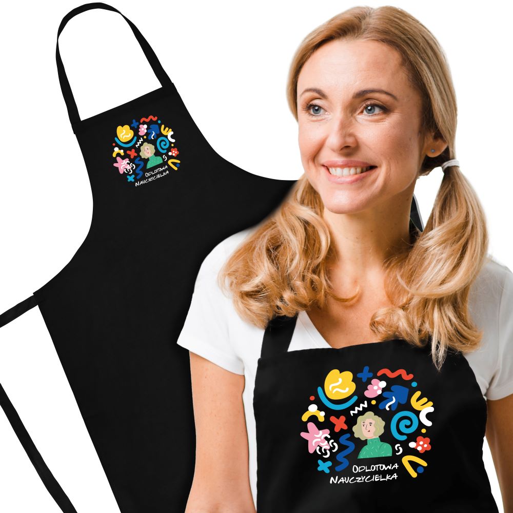 Prezent na dzień nauczyciela fartuch ODLOTOWA NAUCZYCIELKA
