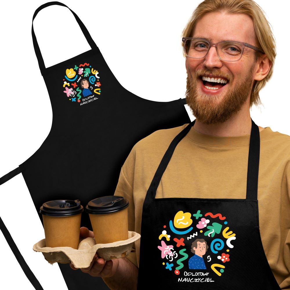 Prezent na dzień nauczyciela fartuch ODLOTOWY NAUCZYCIEL