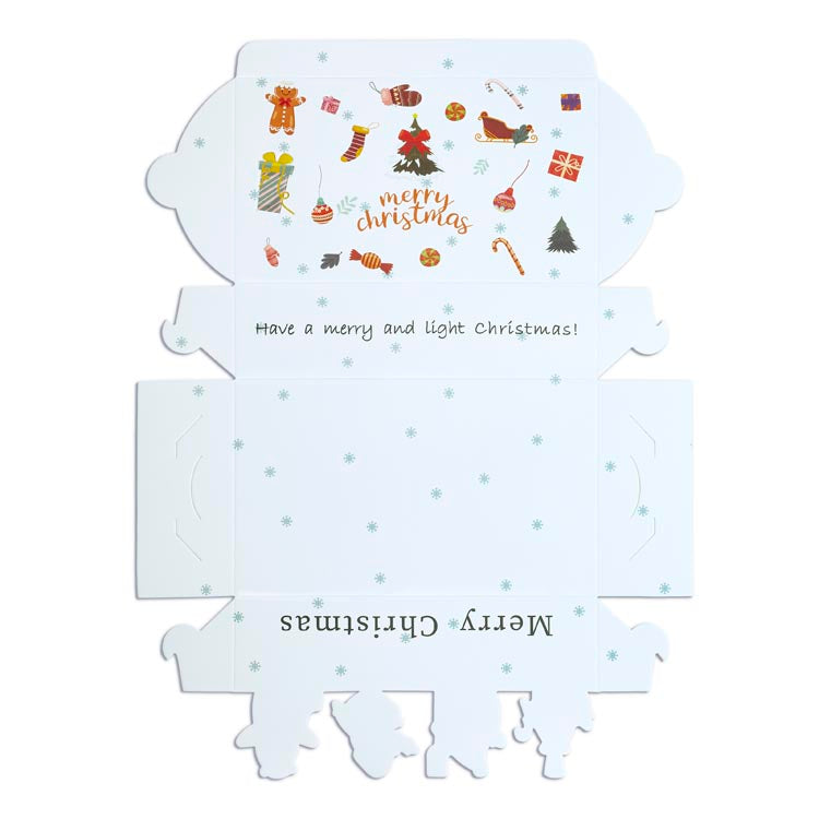 Pudełka świąteczne Mikołaj Bałwan Miś Pingwin 10szt.