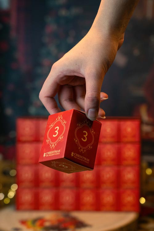 Kalendarz adwentowy Puzzle obrazek Mikołaja
