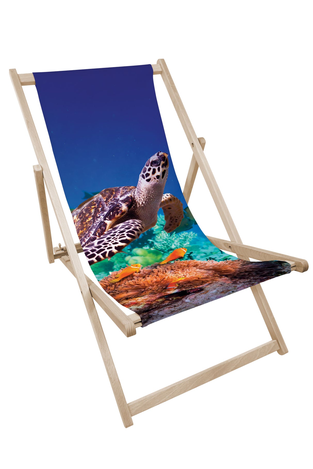 Leżak drewniany z nadrukiem RAFA ŻÓŁWIK