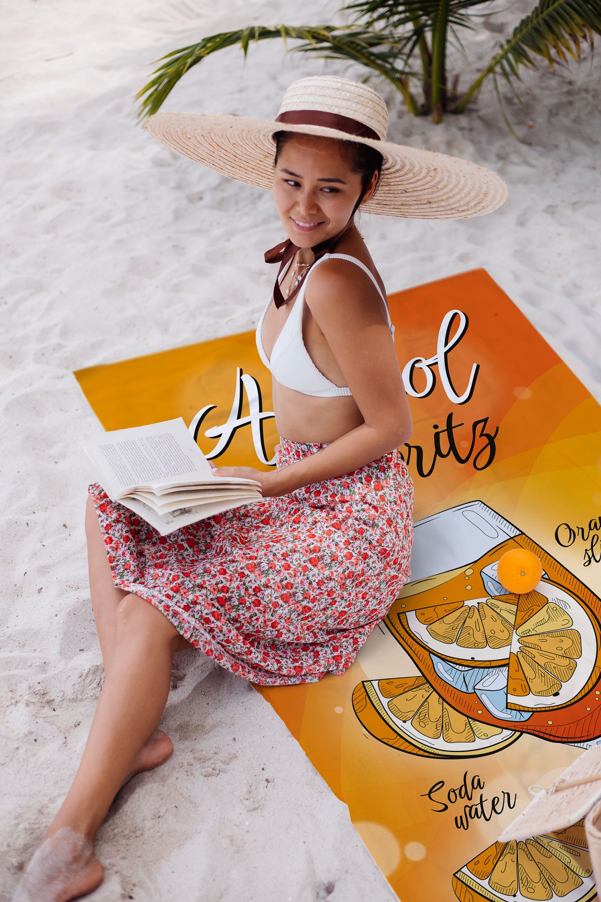 Szybkoschnący Ręcznik Plażowy APEROL SPRITZ 150x80 cm