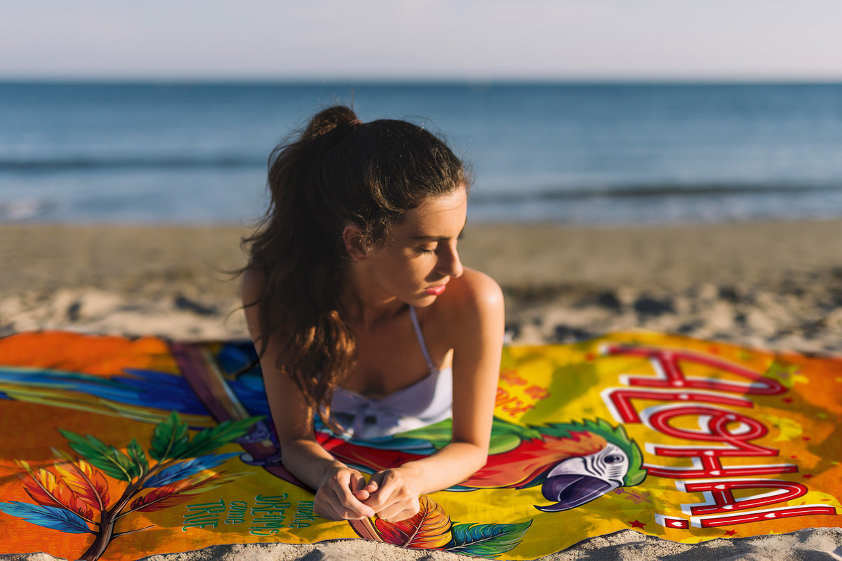 Szybkoschnący Ręcznik Plażowy ALOHA PAPUGA 150x80 cm