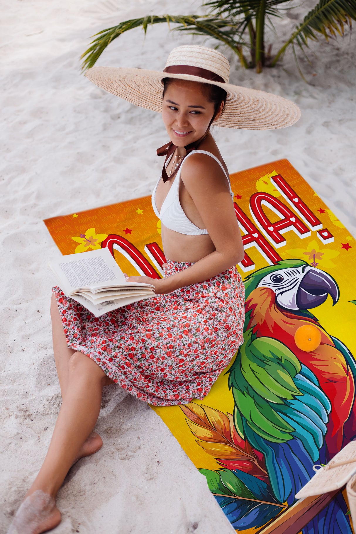 Szybkoschnący Ręcznik Plażowy ALOHA PAPUGA 150x80 cm