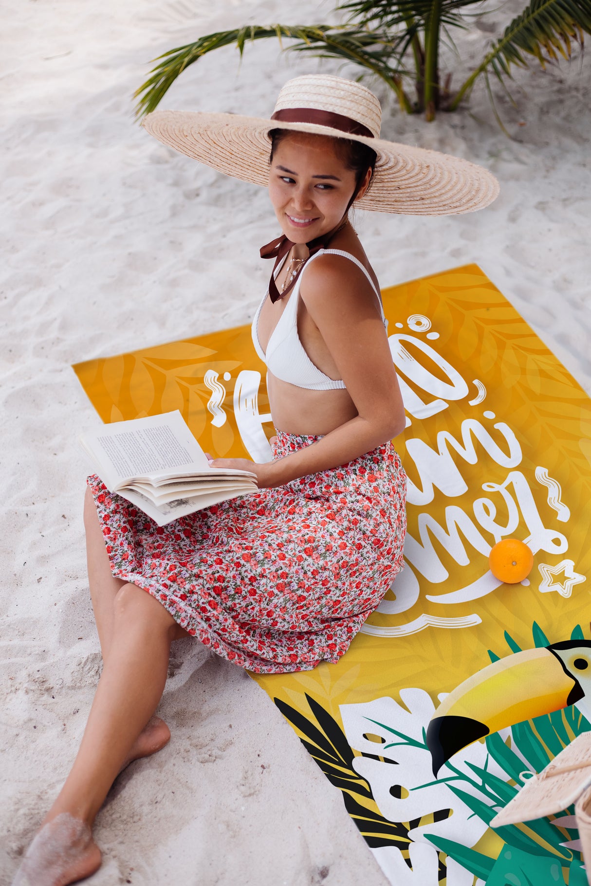 Szybkoschnący Ręcznik Plażowy HELLO SUMMER 150x80 cm