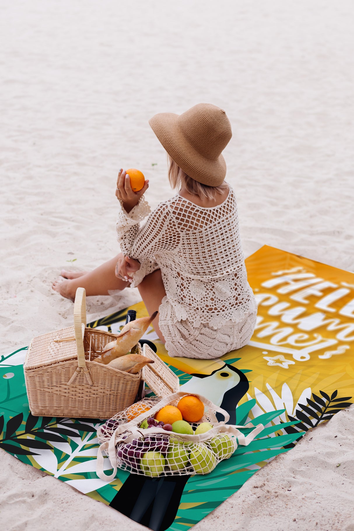 Szybkoschnący Ręcznik Plażowy HELLO SUMMER 150x80 cm