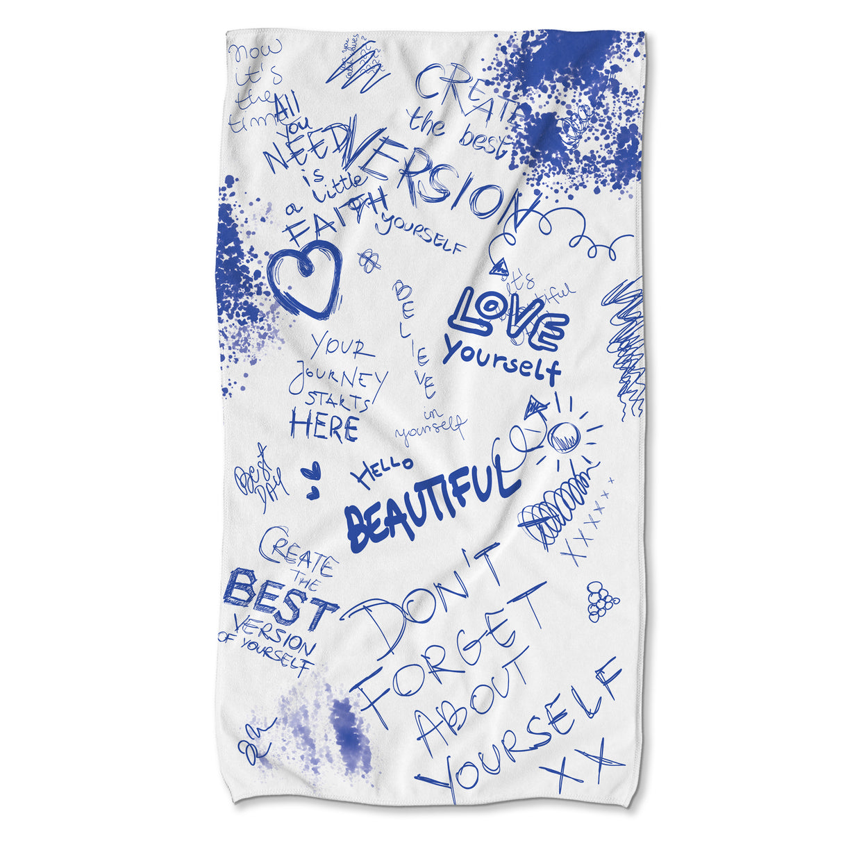 Szybkoschnący Ręcznik Plażowy NAPISY ATRAMENT 150x80 cm