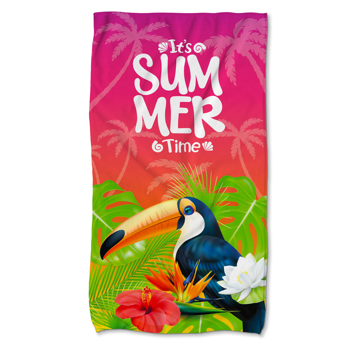 Szybkoschnący Ręcznik Plażowy IT'S SUMMER TIME 150x80 cm